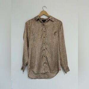 Japna Leopard Print Button Down Blouse